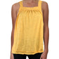 We The Free Womens Good For You Slub Solid Tank Top Yellow Size S