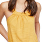 We The Free Womens Good For You Slub Solid Tank Top Yellow Size S