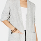 Style & Co Open-Front Completer Cardigan Gray Size XXL