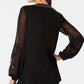 Style & Co Embroidered Blouse Black Size XL