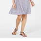 Style & Co Printed Sleeveless Swing Dress Blue Size XS