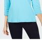 Karen Scott Cotton Grommet-Detail Top Aqua Size S