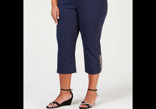 Jm Collection Embellished Hardware Keyhole Top Black Size 3X