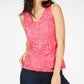 Thalia Sodi Lace Zipper-Front Top Pink Size XS