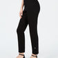 JM Collection Women's Snap Hem Slim Leg Pants Black Size Medium