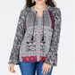 Style & Co Petite Printed Bell-Sleeve Peasant Top Multi Size P/M