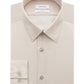 Calvin Klein Steel Men's Slim Fit Non Iron Performance Herringbone Point Collar Dress Shirt Brown Size 16.5X32-33