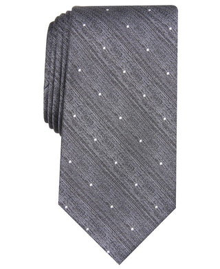 Perry Ellis Men's Burro Classic Dot Tie Gray One Size