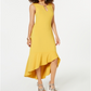 Thalia Sodi Women's Sleeveless Ruffled Maxi Dress Yellow Size Large