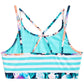 ID Ideology Big Girl's Striped Bikini Top Blue Size 16