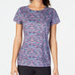 ID Ideology Women's Keyhole Back Space Dyed Top Purple Size Medium