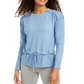 ID Ideology Women's Tie Top Blue Size X-Large