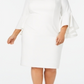 Calvin Klein Plus Size Off-The-Shoulder Crepe Dress White Size 22W