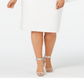 Calvin Klein Plus Size Off-The-Shoulder Crepe Dress White Size 22W