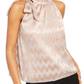 INC International Concepts Tie-Neck Shine Halter Top Pink Size 2XL