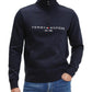 Tommy Hilfiger Mens Mock Neck 1/4 Zip Sweatshirt Blue Size XS