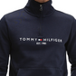Tommy Hilfiger Mens Mock Neck 1/4 Zip Sweatshirt Blue Size XS