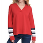 Tommy Hilfiger Striped-Sleeve Sweater Red Size M