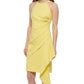 Vince Camuto Women's Sleeveless Halter Dress Yellow Size 2 Petite