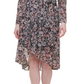 Tommy Hilfiger Womens Chiffon Metallic Midi Dress Black Size 6