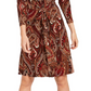 Tommy Hilfiger Women's Paisley Print Shirtdress Red Size 6
