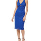 Guess Womens Mesh Midi Sheath Dress Blue Size 4