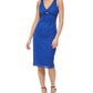 Guess Womens Mesh Midi Sheath Dress Blue Size 4