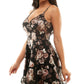 B Darlin Junior's Metallic Floral-Print A Line Dress Black Size 10