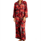 INC International Concepts Women's Satin Pajama & Headband 3Pc Set Red Size Large