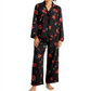 INC International Concepts Women's Satin Pajama & Headband 3Pc Set Black Size Large