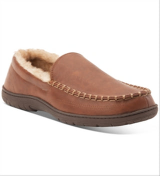 Weatherproof Vintage Men's Moccasin Slippers Brown Size XL