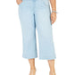 Style & Co Women's Cropped Wide Leg Jeans Blue Size Petite Small