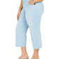 Style & Co Women's Cropped Wide Leg Jeans Blue Size Petite Small