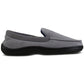 Isotoner Men's Jared Moc-Toe Memory Foam Slippers Gray Size L