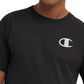 Champion Men's Classic Logo Graphic Crewneck T-Shirt Black Size Small