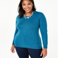 Charter Club Women's Crewneck Cashmere Sweater Blue Size 3X