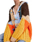 Free People Women's Perfectly Patched Hooded Cardigan Yellow Size Medium