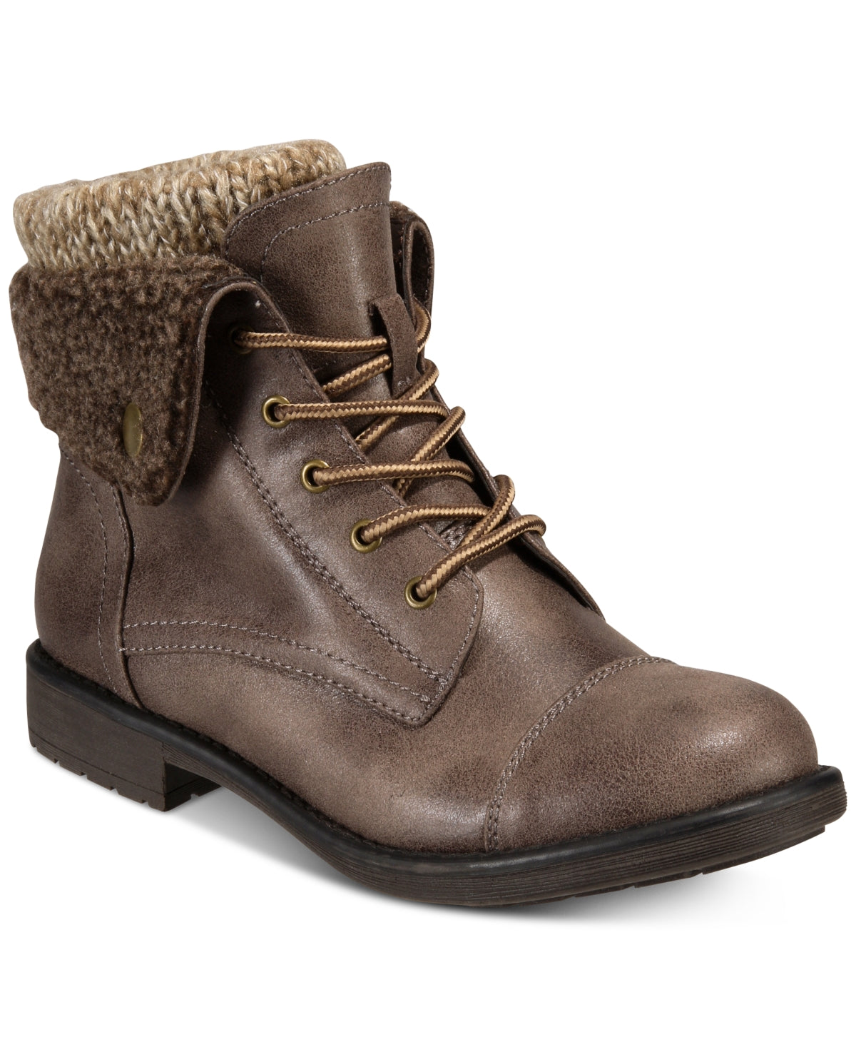 Cliffs by White Mountain Women's Duena Lace-Up Hiker Booties Women's Shoes Brown Size 8.5 W