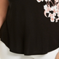 Alfani Women's Printed T Shirt  Black Size 2X