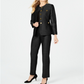 Le Suit Women's Button Detail Pantsuit Black Size 18
