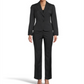 Le Suit Women's Stretch Crepe Slim Pantsuit Black Size 12 Petite