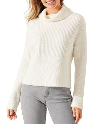 Tommy Bahama Womens Knit Pullover Funnel-Neck Sweater White Size S