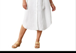Tommy Bahama Coastalina Linen Maxi Shirt Dress White