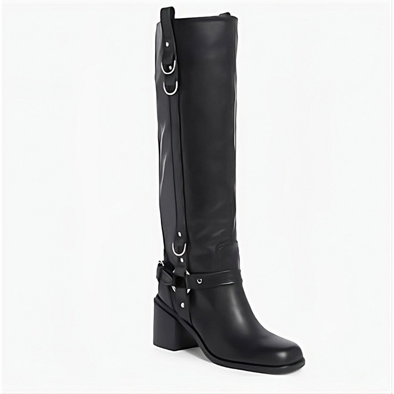 Steve Madden Elizah Leather Knee-High Moto Boot