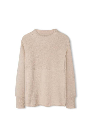 Zulu  Zephyr Women's Organic Cotton Knit Jumper Stone