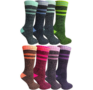8-Pairs Women’s Thermal Moisture-Wicking Tube Socks