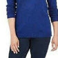 Karen Scott Women's Cotton Marled Henley Sweater Blue Size X-Small