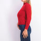 Karen Scott Women's Mock-Neck Sweater Mediun Red Size Petite Small