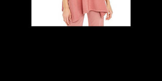 Alfani Women's Faux Fur Cuff Poncho Pink Size X-Large