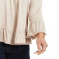 Style & Co Women's Off-The-Shoulder Bell-Sleeve Top Brown Size Medium